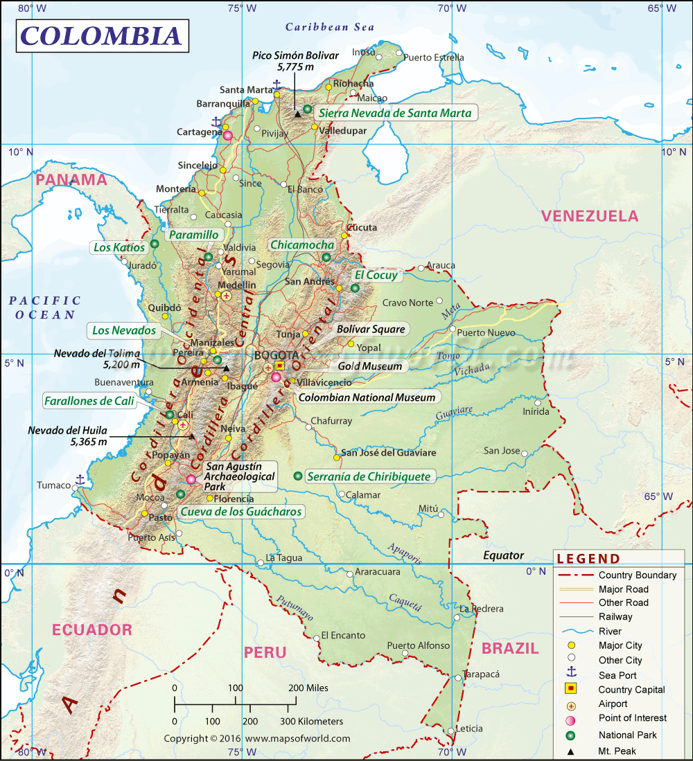 Colombia Map Map Of Colombia