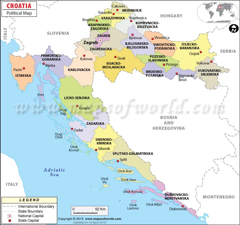 Croatia Map Map Of Croatia