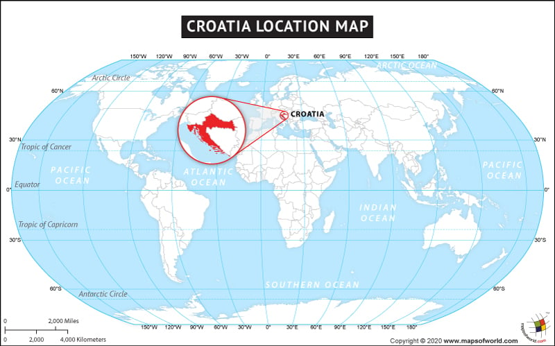 Where Is Croatia Located Location Map Of Croatia