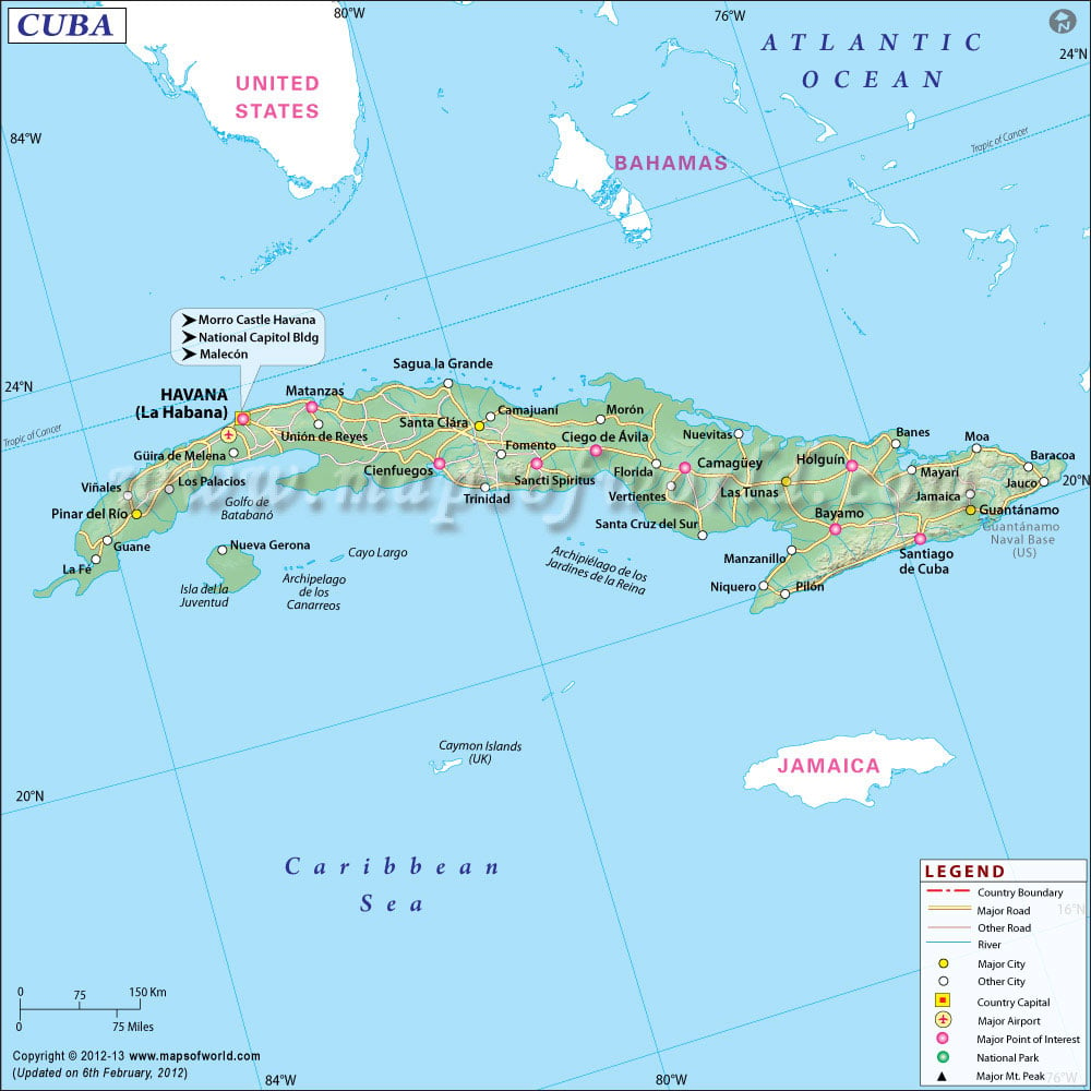 Map Of Cuba Cuba Map