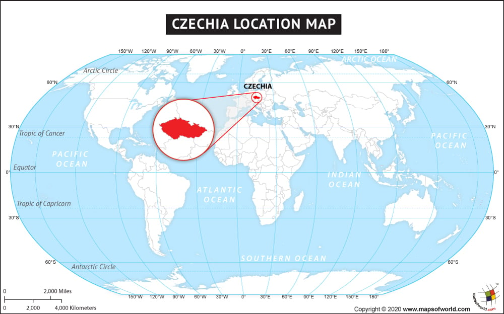 Where Is Czech Republic Located Location Map Of Czech Republic