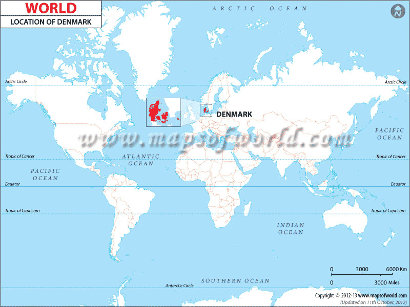 Where Is Denmark Located Location Map Of Denmark
