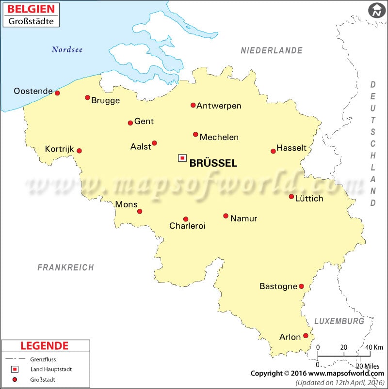 Städte in Belgien