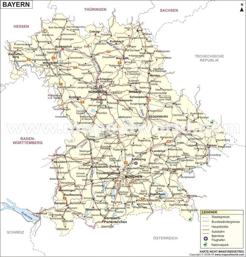 rosenheim karta Bayern Karte, Landkarte Bayern rosenheim karta