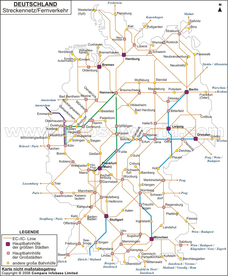 Streckennetz/Fernverkehr Deutschland