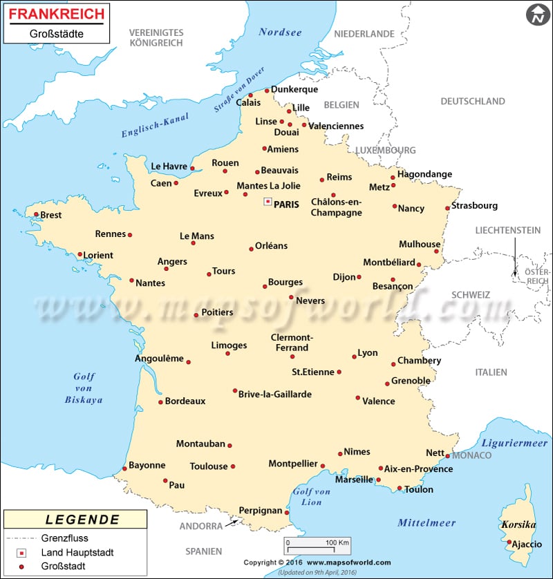 Städte in Frankreich