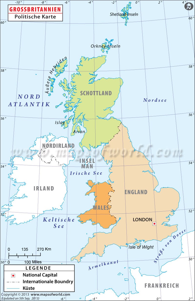 Großbritannien Karte