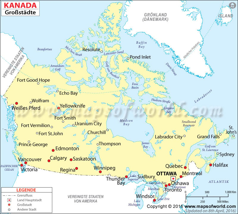 Städte in Kanada