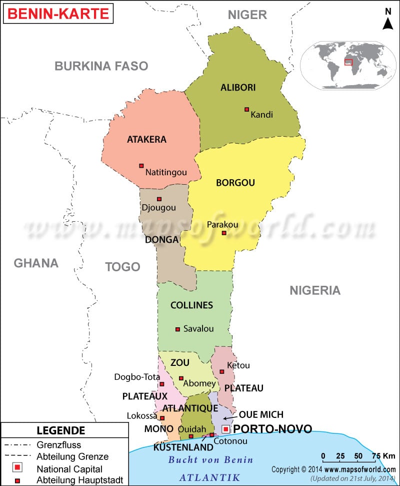 Benin Karte 