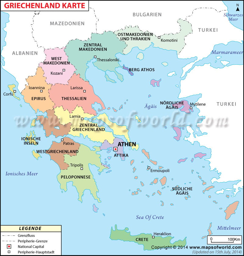 Griechenland Karte 