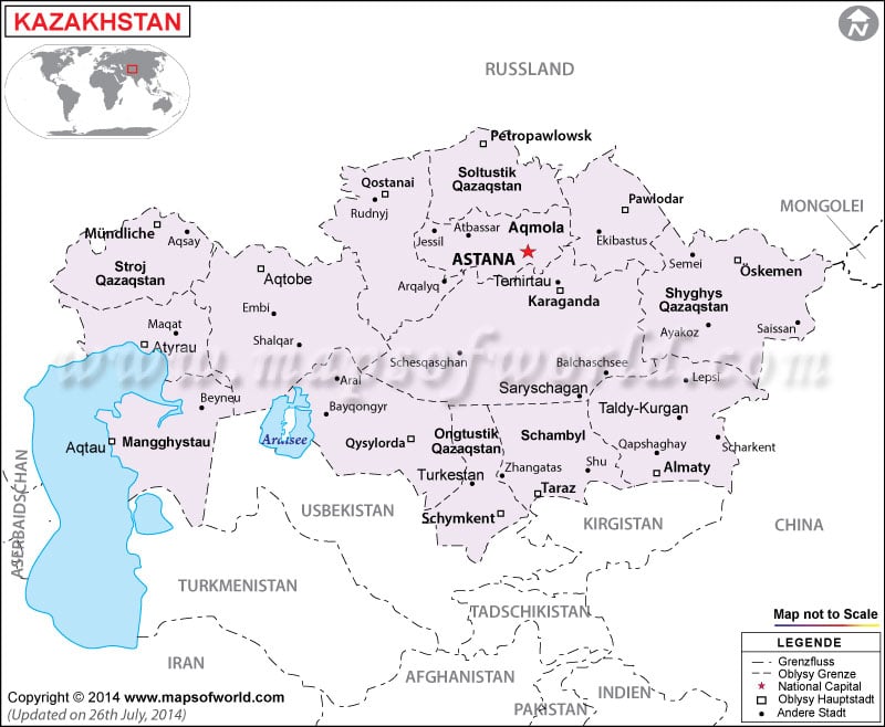 Kasachstan Karte