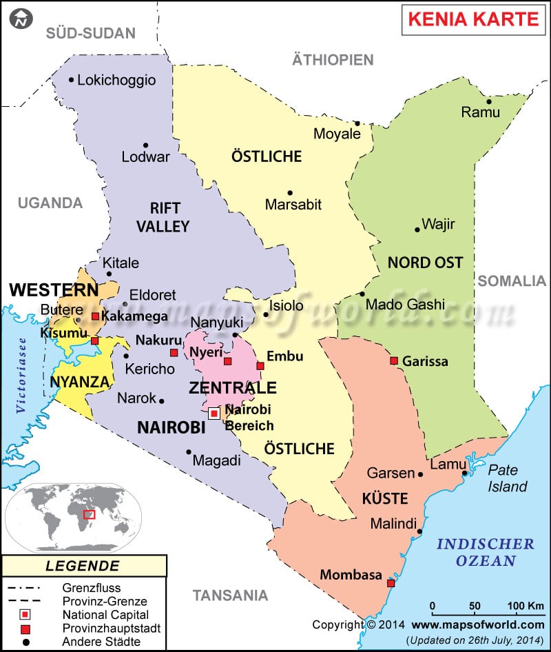 Kenia Karte