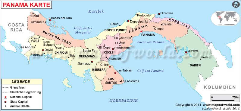 Panama Karte 
