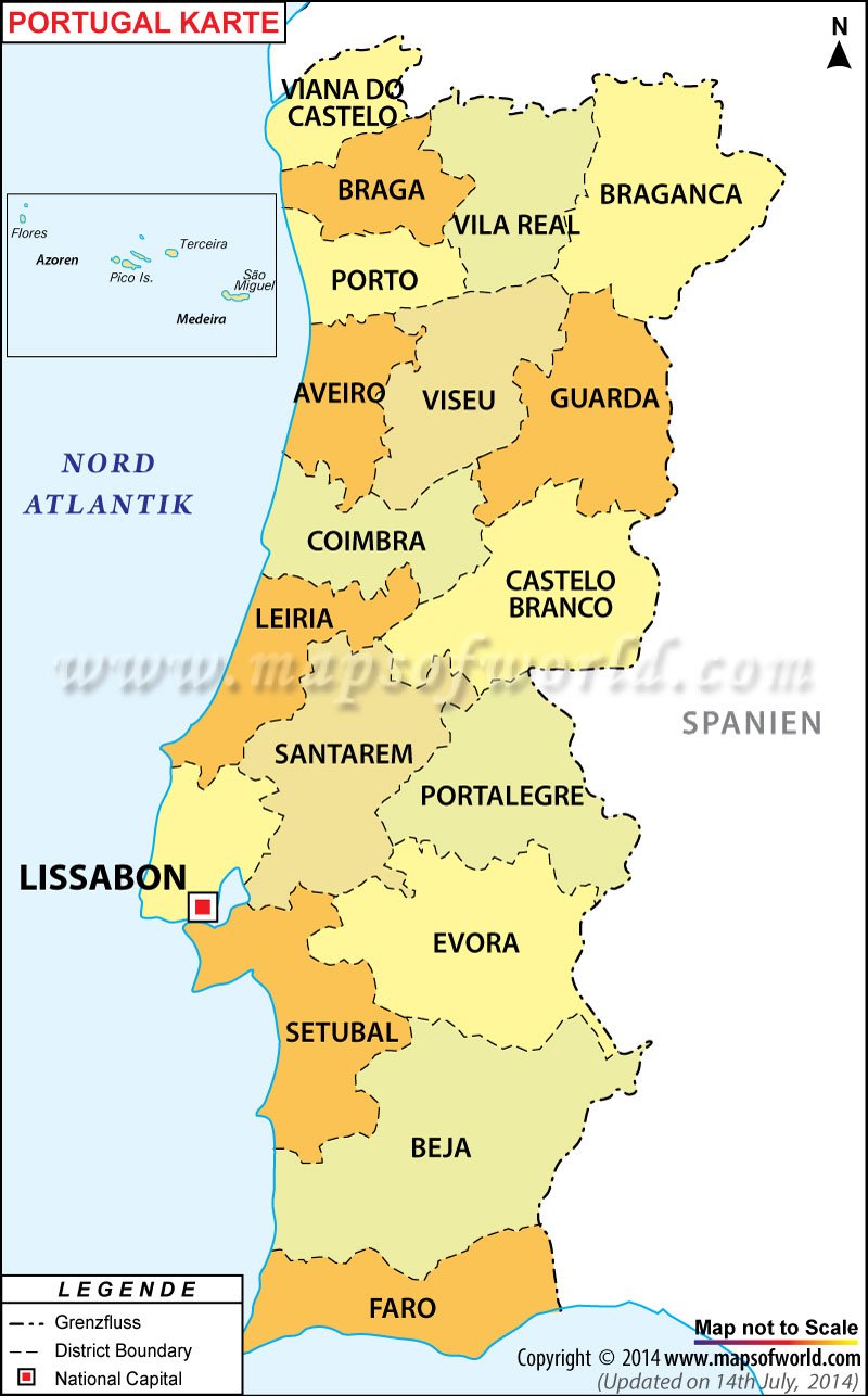 Portugal Karte 