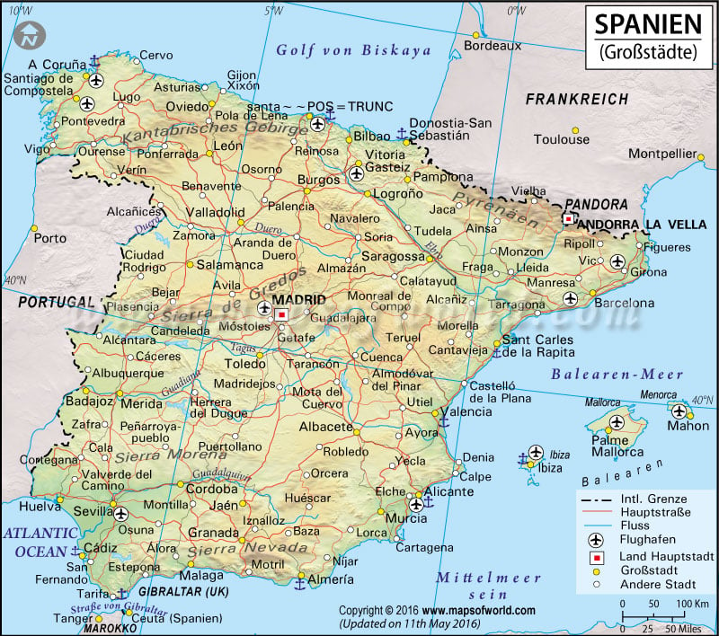 Städte in Spanien