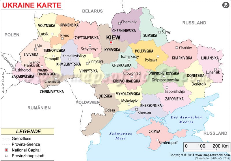 Ukraine Karte 