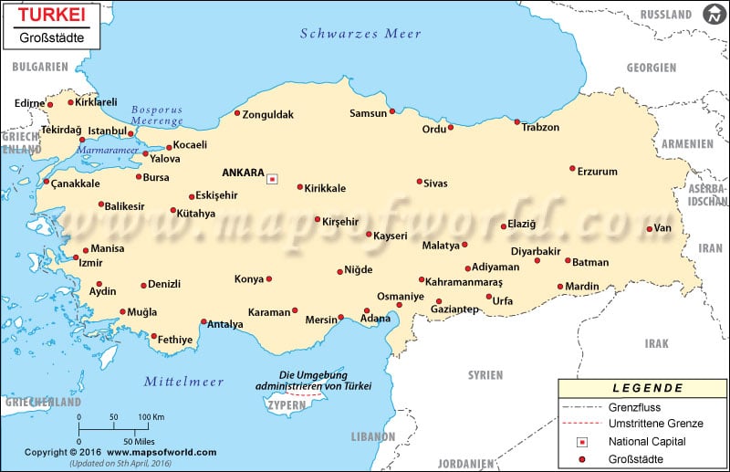 Städte in Türkei