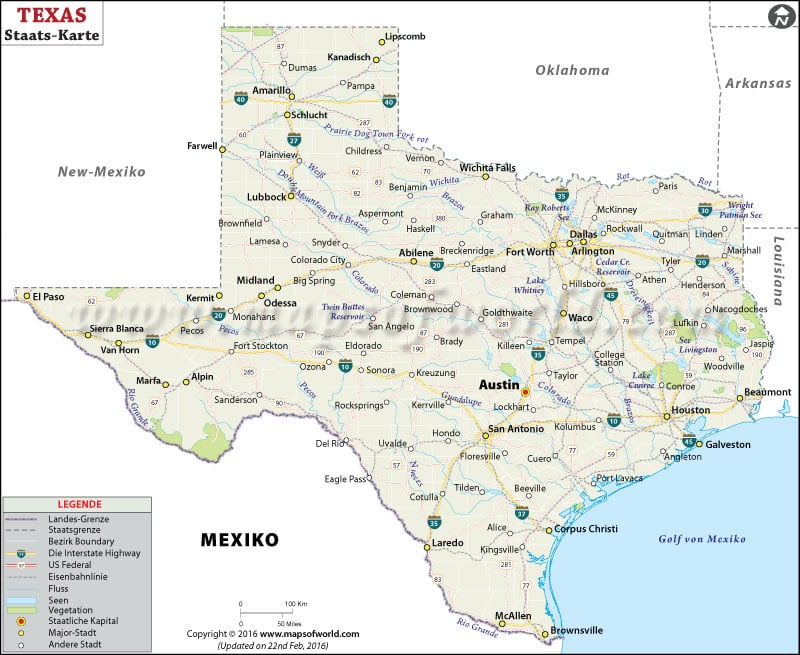 Texas karte