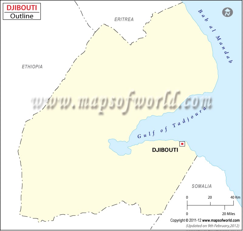 Djibouti Time Zone Map