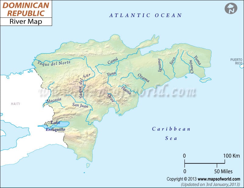Dominican Republic River Map