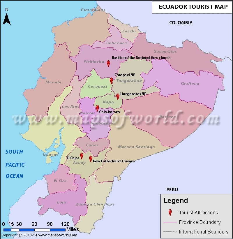 Ecuador Travel Map