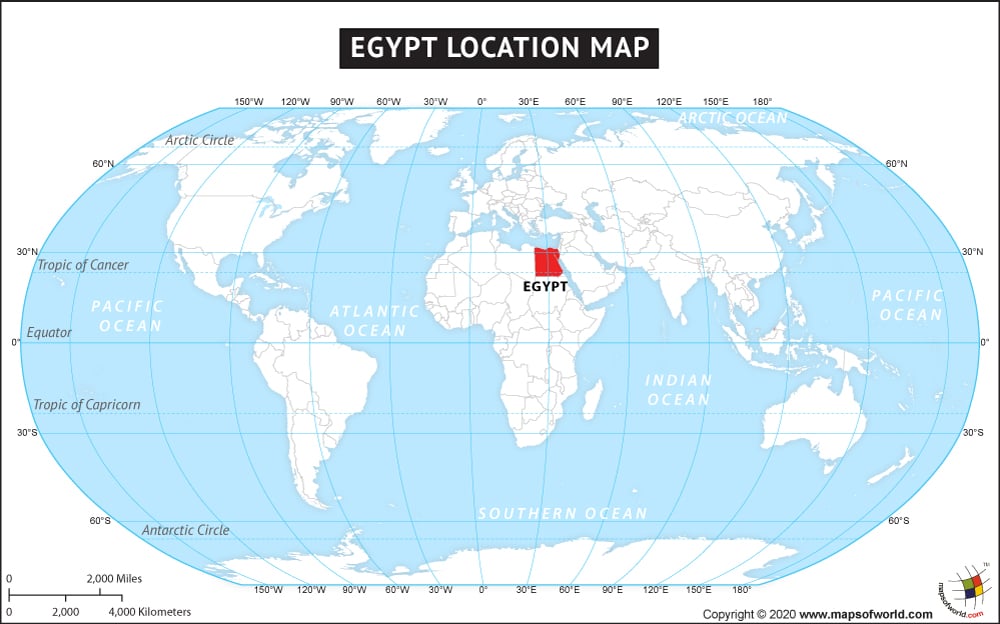 Where Is Egypt Located Location Map Of Egypt