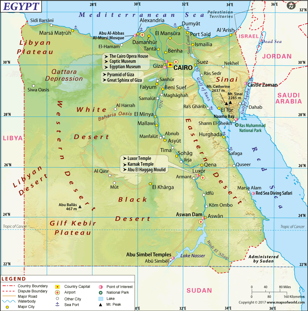 Egypt Map Map Of Egypt
