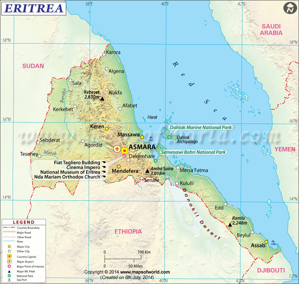 Bildergebnis für karte eritrea