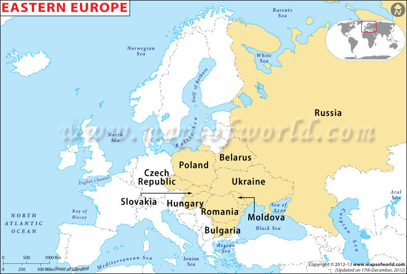 Eastern Europe Map Eastern European Countries