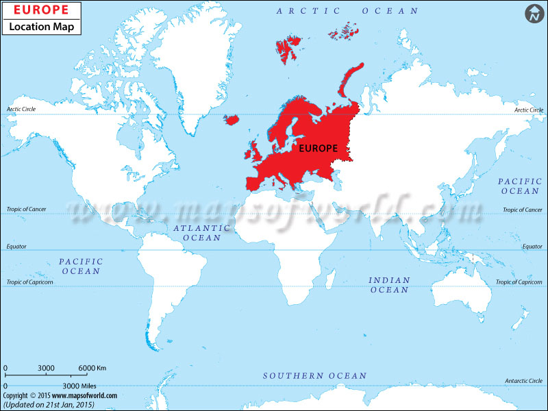 Europe On A World Map Where is Europe? Where is Europe Located in the World Map