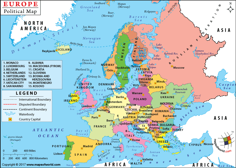 Countries In Europe Map