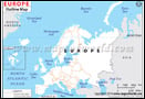 Carte vierge de l'Europe