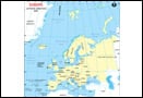 Carte Latitude et Longitude de Pays Européens