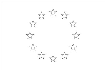 Blank European Union (EU) Flag
