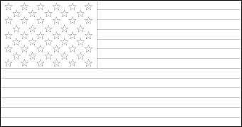 Blank USA Flag