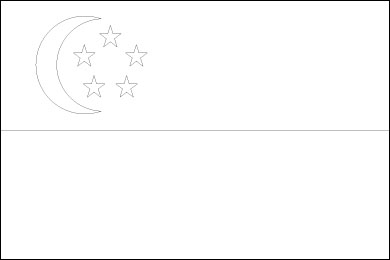Blank Singapore Flag