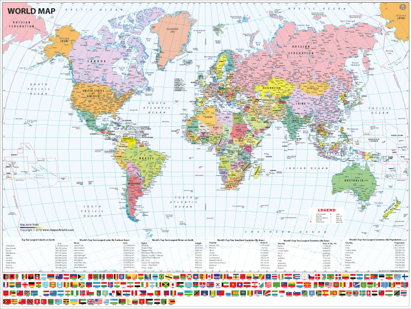 World Map with Flags