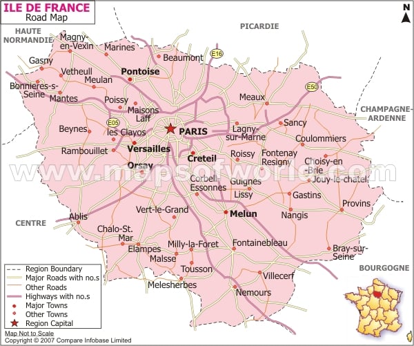 Ile De France Road Map