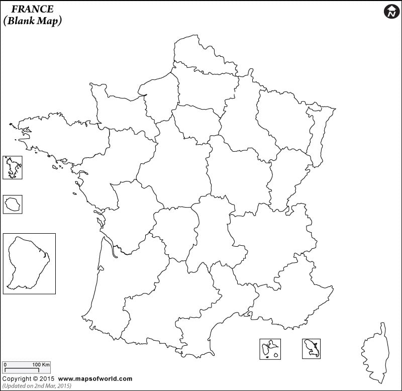 France Blank Map