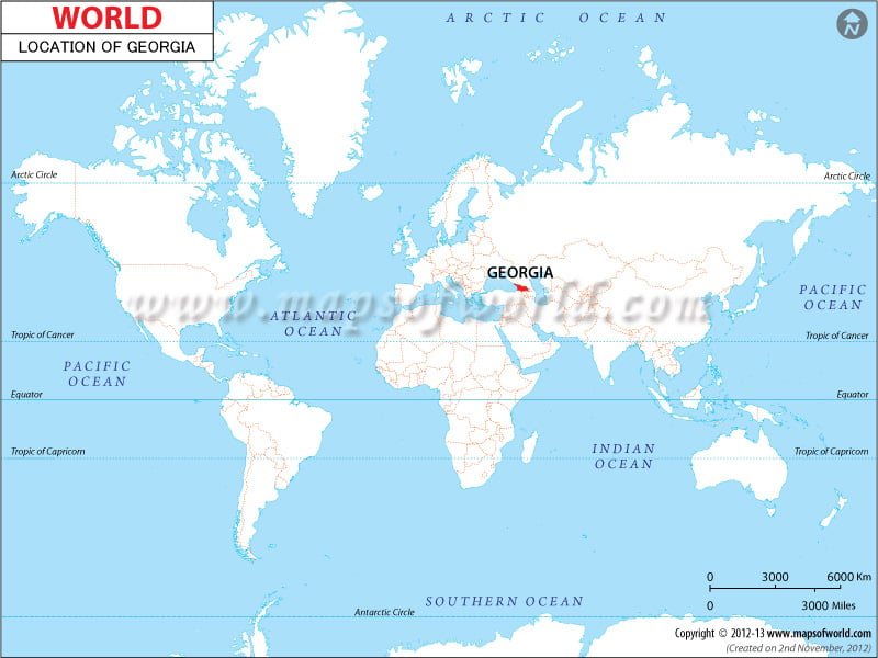 Where Is Georgia Georgia Location Map