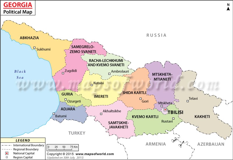 Political Map Of Georgia