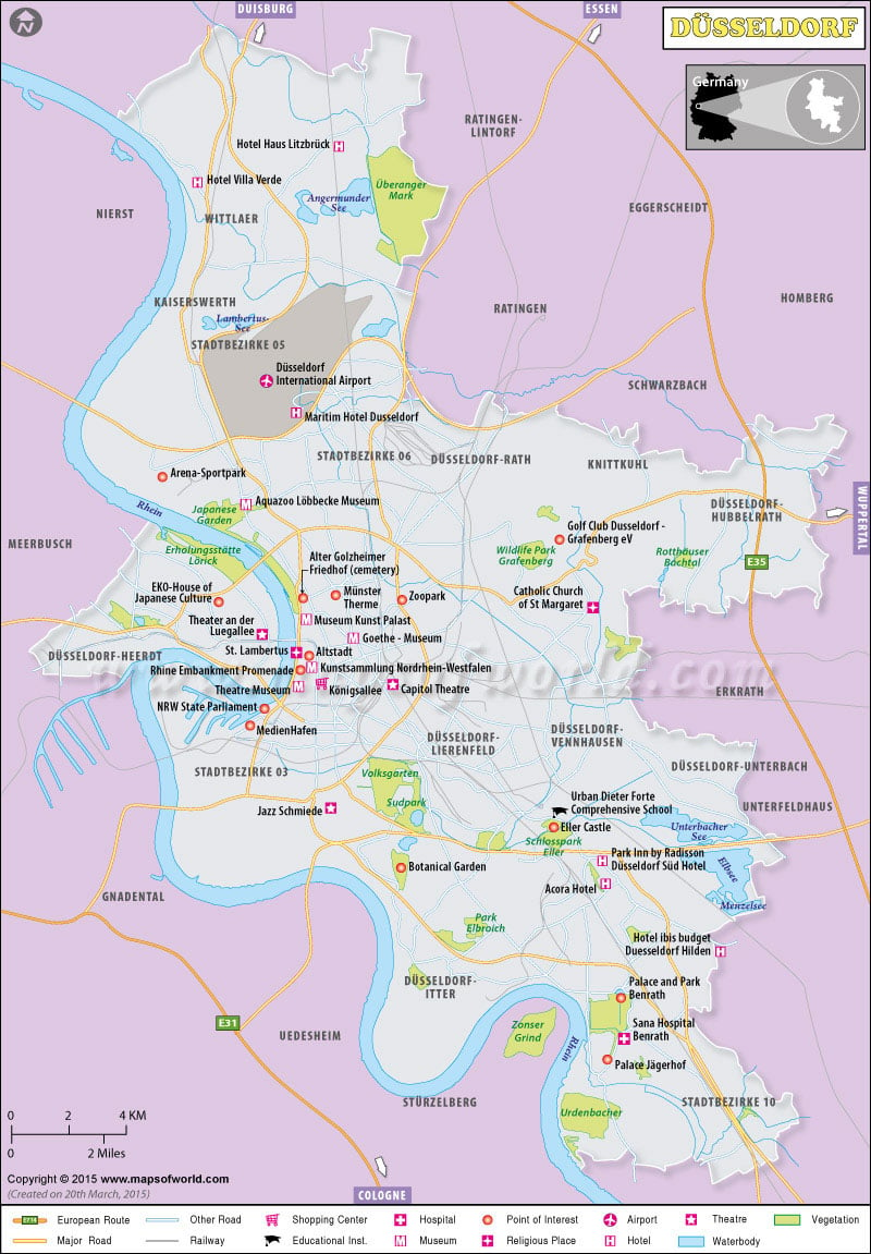 Dusseldorf Map, Germany
