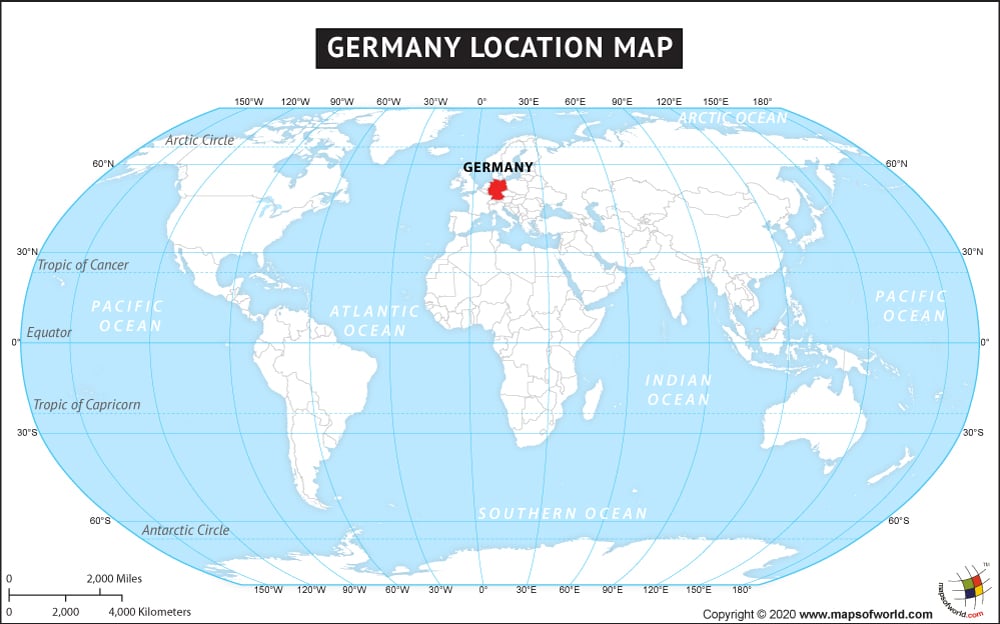 Where Is Germany Located Location Map Of Germany