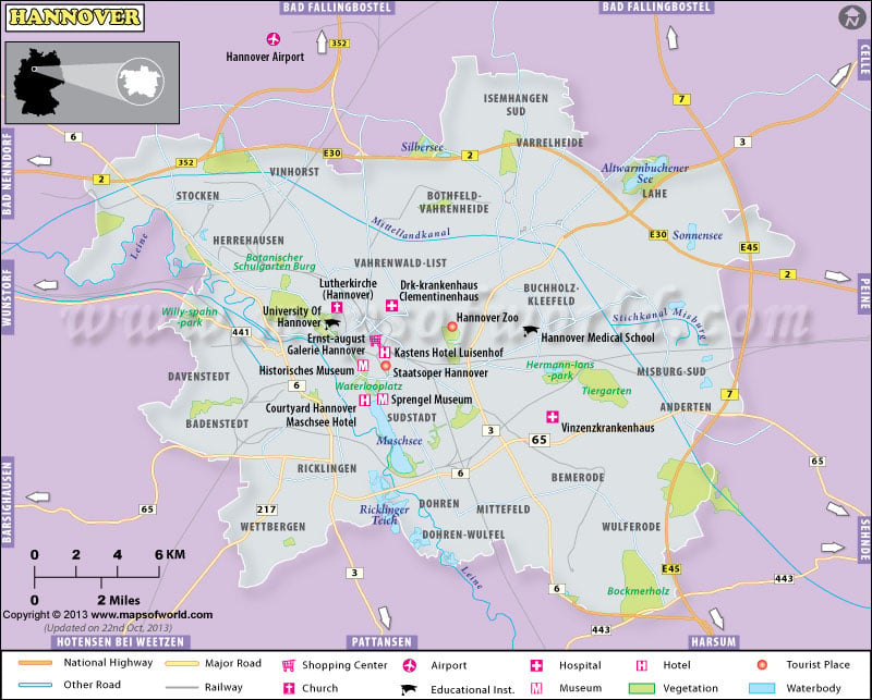 hanover mapa Hannover Map | City Map of Hannover, Germany hanover mapa