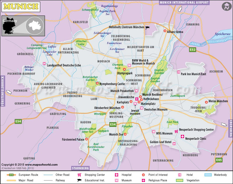 city map of munich germany Munich Map Free Downloadable Map Of Munich city map of munich germany