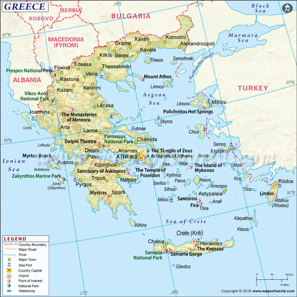 Greece Map Map Of Greece