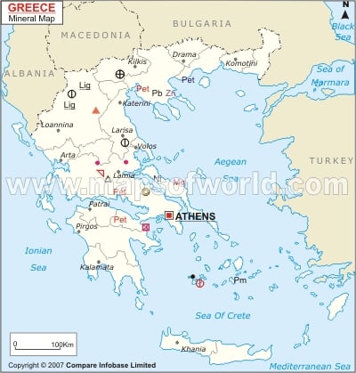 Greece Mineral Map