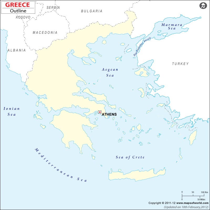 Greece Time Zone Map