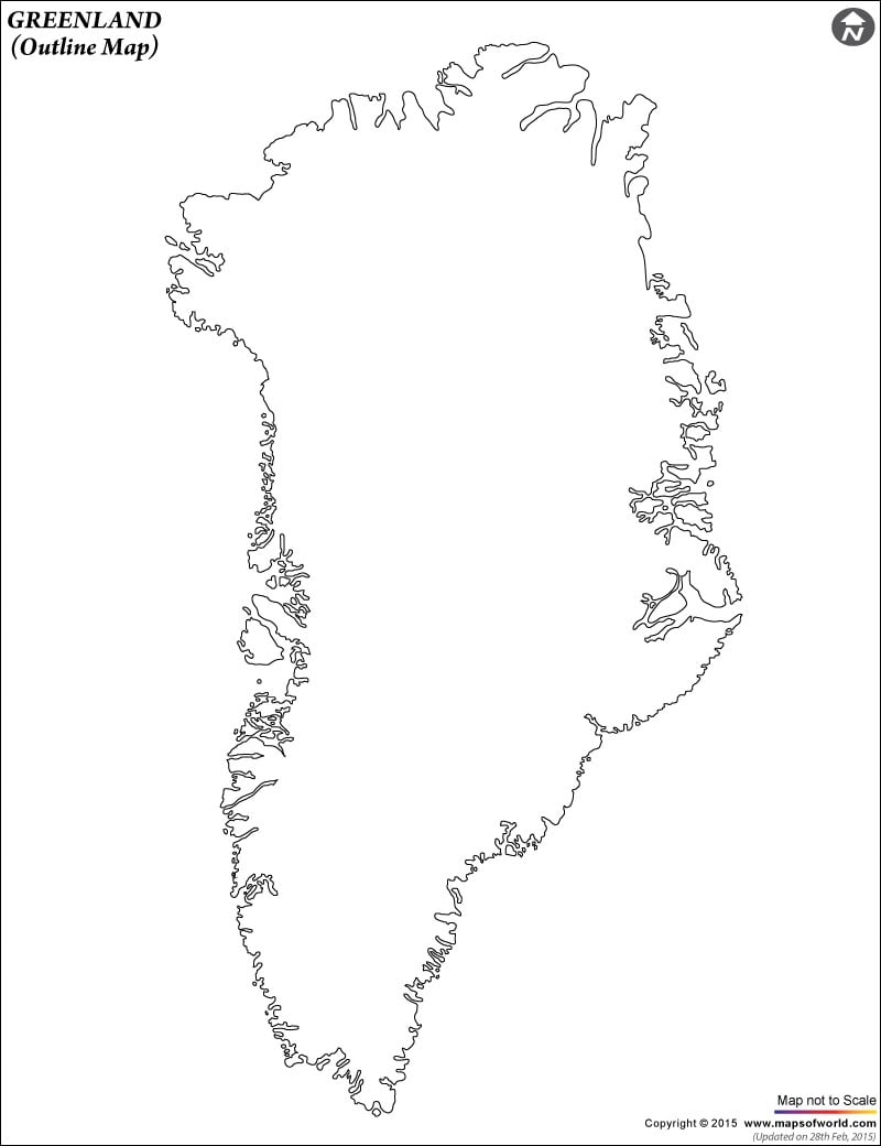 Greenland Outline Map