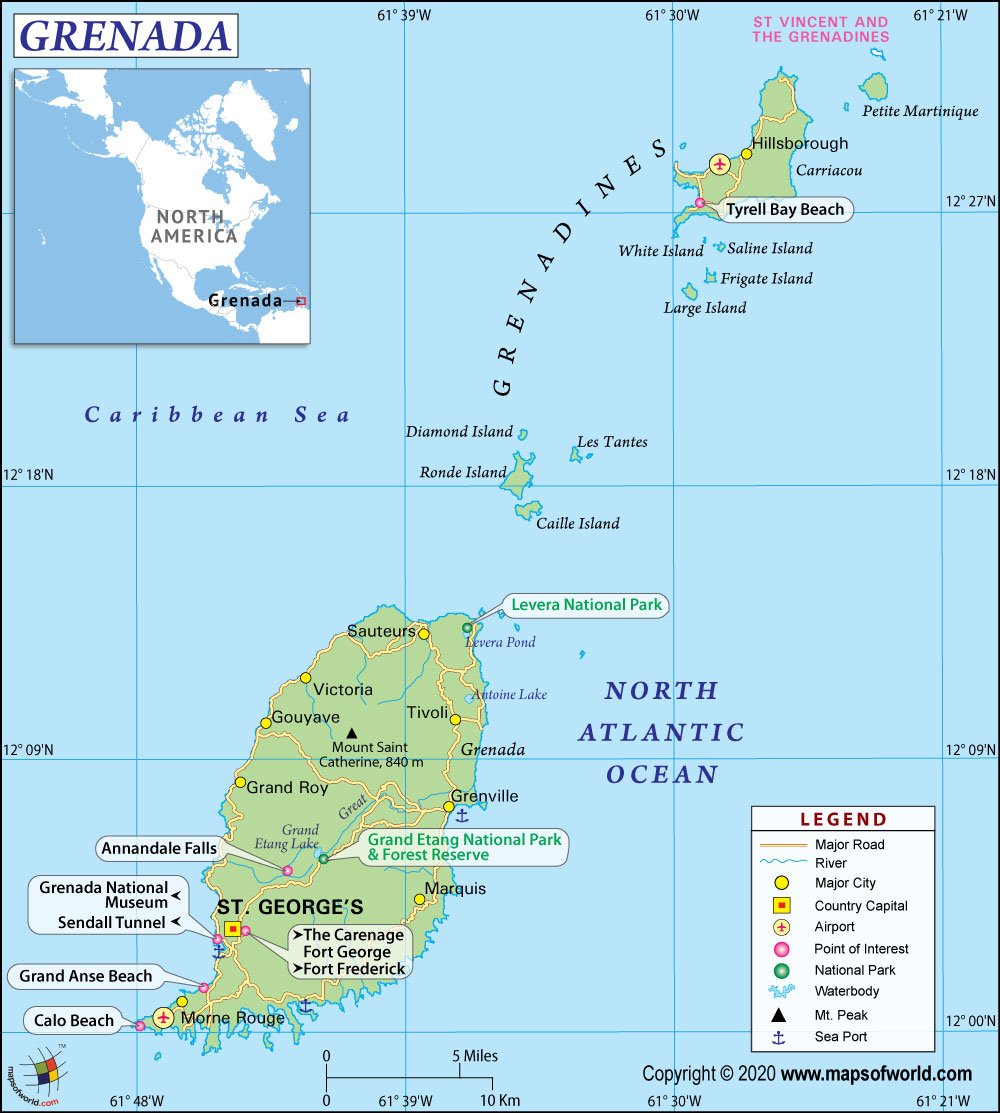 Grenada Map Map Of Grenada